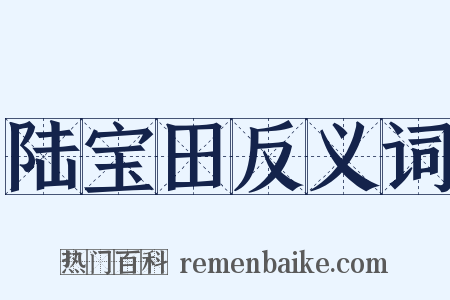 陆宝田反义词是什么意思的图片